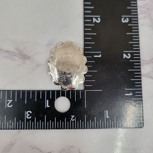 Concho Button Covers Silver Toned Western Floral Lot of 4 - Picture 10 of 13